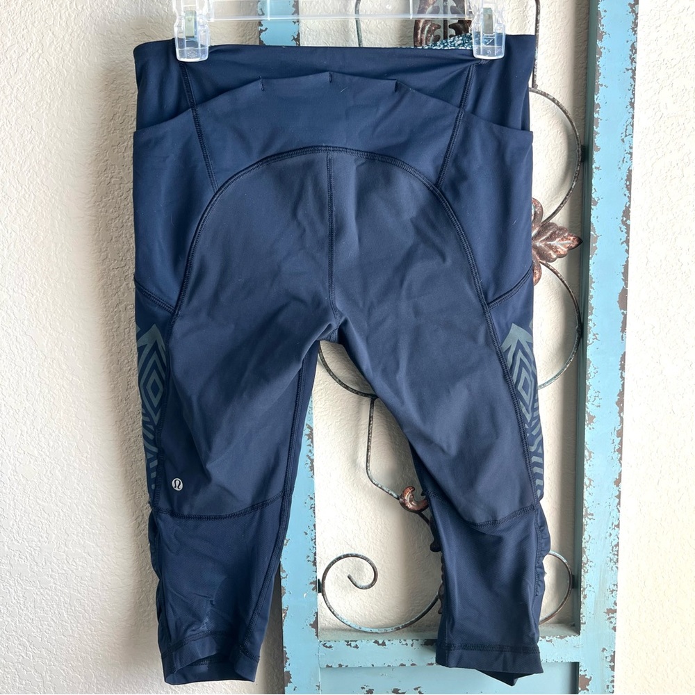 Lululemon Inkwell Stash It Crop Athletic Legging Pant - Picture 2 of 10